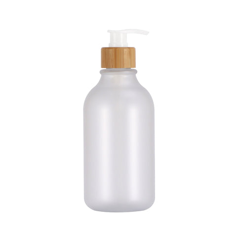 Push Round Shoulder Frosted Lotion Bottle PET Plastic Shampoo Bottle 