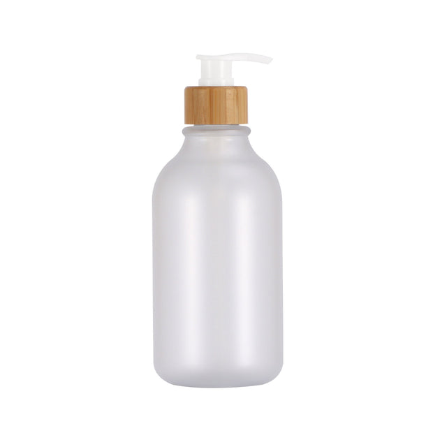 Push Round Shoulder Frosted Lotion Bottle PET Plastic Shampoo Bottle Shower Gel