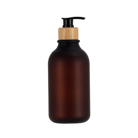 Push Round Shoulder Frosted Lotion Bottle PET Plastic Shampoo Bottle 