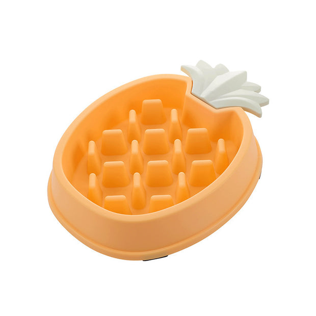 Pineapple Dog Bowl - Slow Food Grade Plastic | Colors & Specs