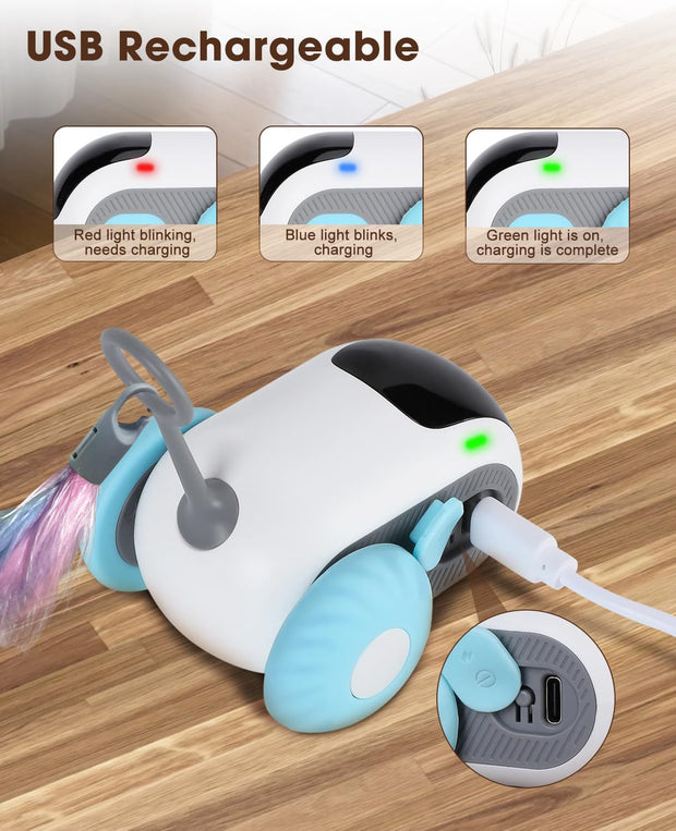 Smart Cat Toy 2 Modes Automatic Moving Remote Controlled Toy Car For Cats Dogs Interactive Playing Kitten Training Pet Supplies