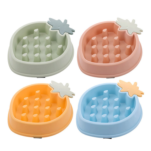 Pineapple Dog Bowl - Slow Food Grade Plastic | Colors & Specs